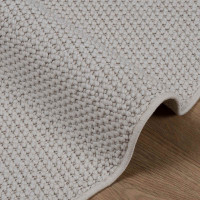 Produktbild för Områdesmattor Rund LUGO Kräm Ø 200 CM Polyester