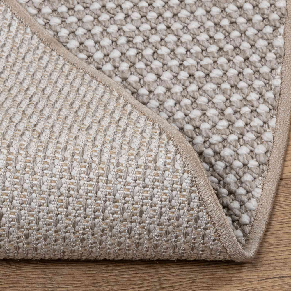 Produktbild för Områdesmattor Rund LUGO Kräm och Taupe Ø 120 CM Polyester
