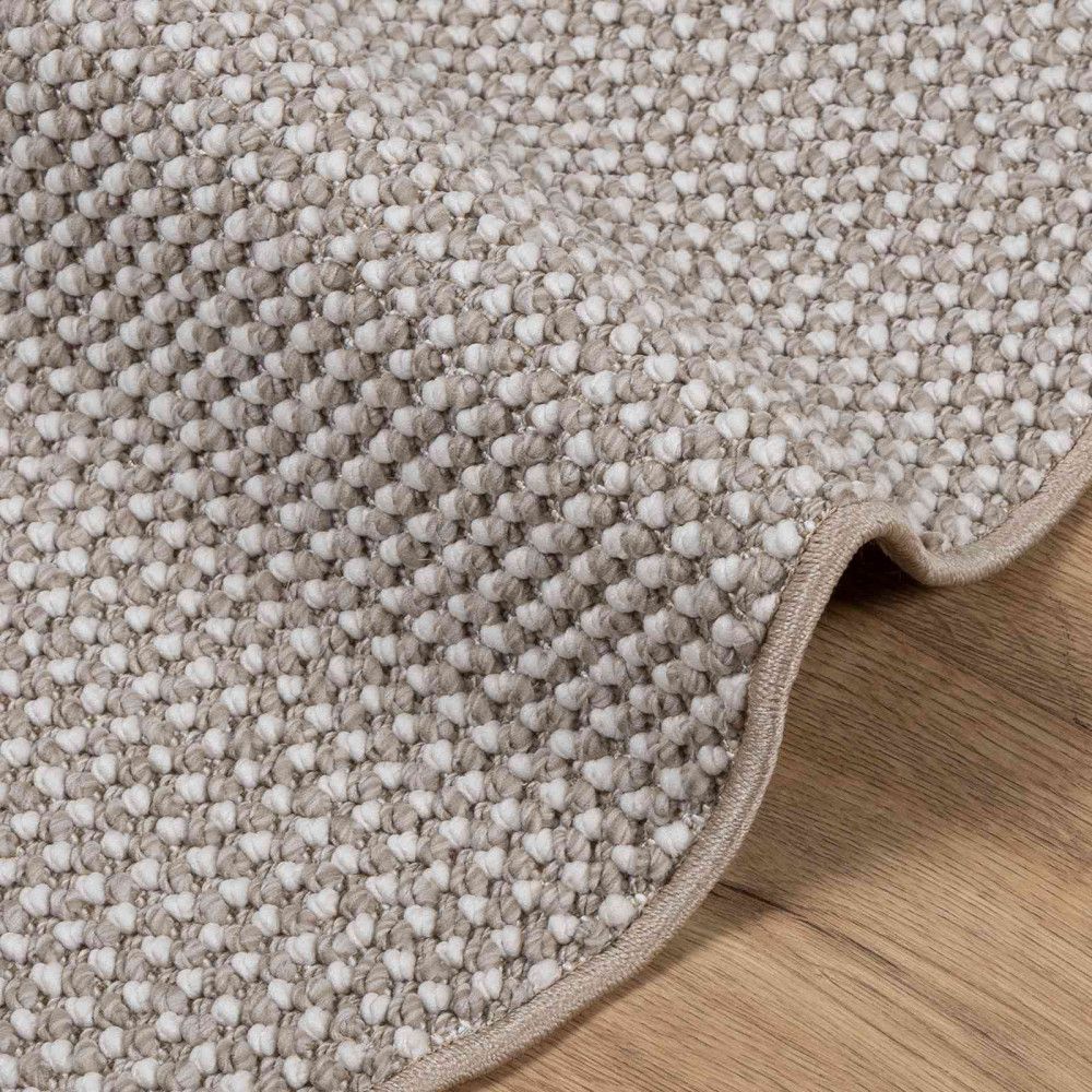Produktbild för Områdesmattor Rund LUGO Kräm och Taupe Ø 120 CM Polyester