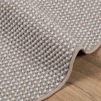 Produktbild för Områdesmattor Rund LUGO Kräm och Taupe Ø 160 CM Polyester