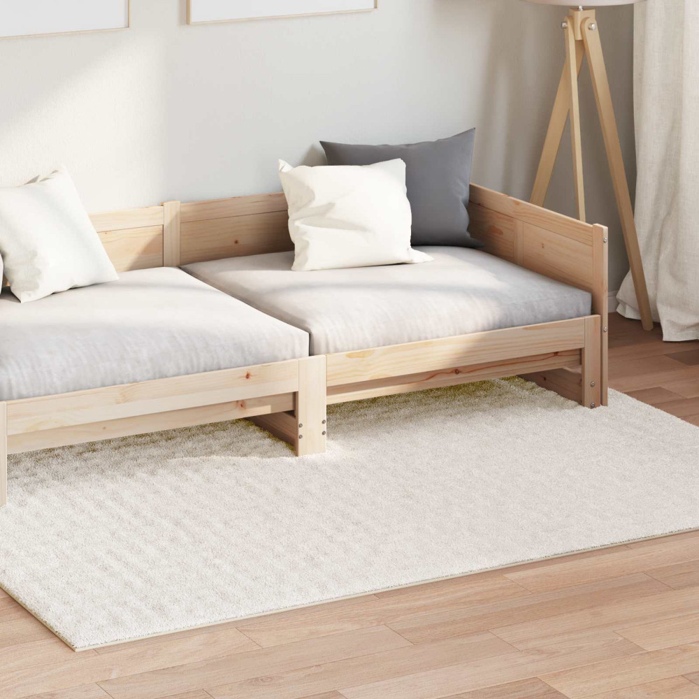 Produktbild för Områdesmattor Rektangulär SIROLO Gräddvit 170 x 120 cm