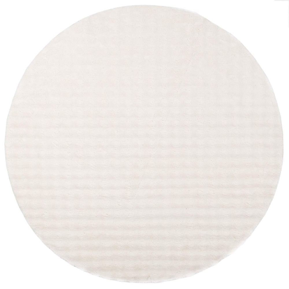 Produktbild för Områdesmattor Rund SIROLO Gräddvit Ø 120 CM Polyester