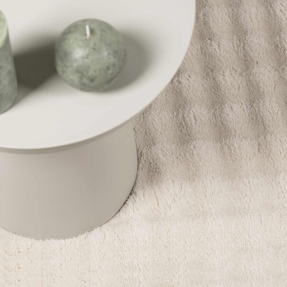 Produktbild för Områdesmattor Rektangulär SIROLO Beige 150 x 80 cm Polyester