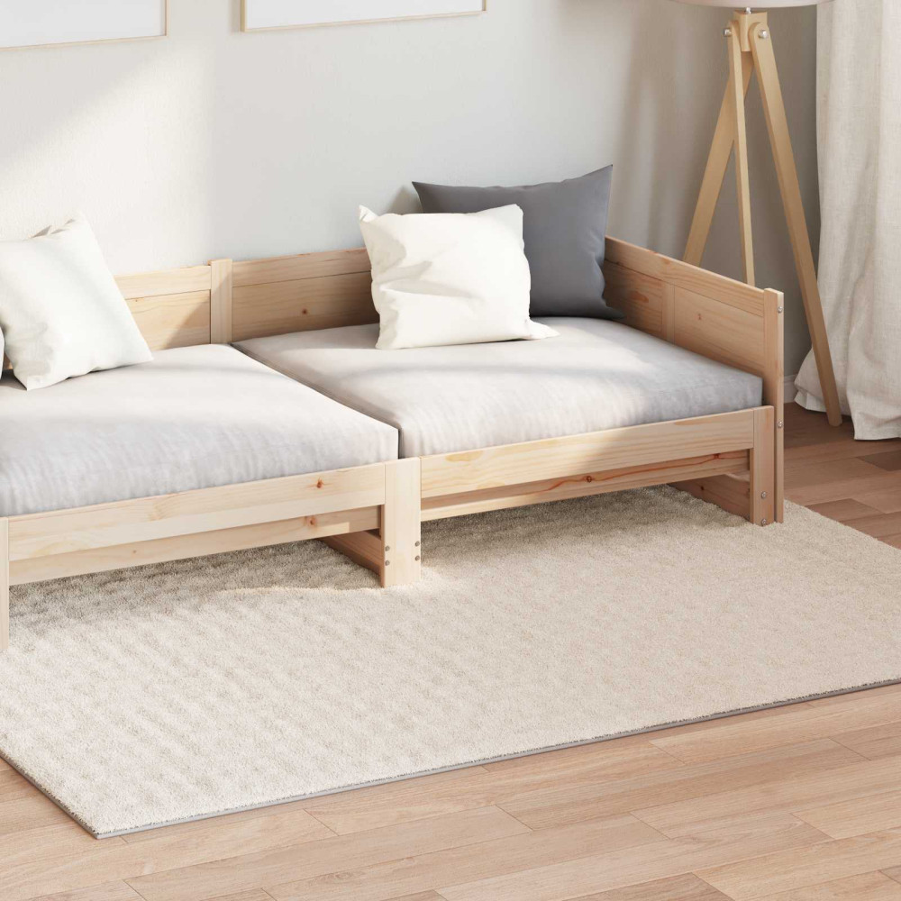Produktbild för Områdesmattor Rektangulär SIROLO Beige 170 x 120 cm Polyester