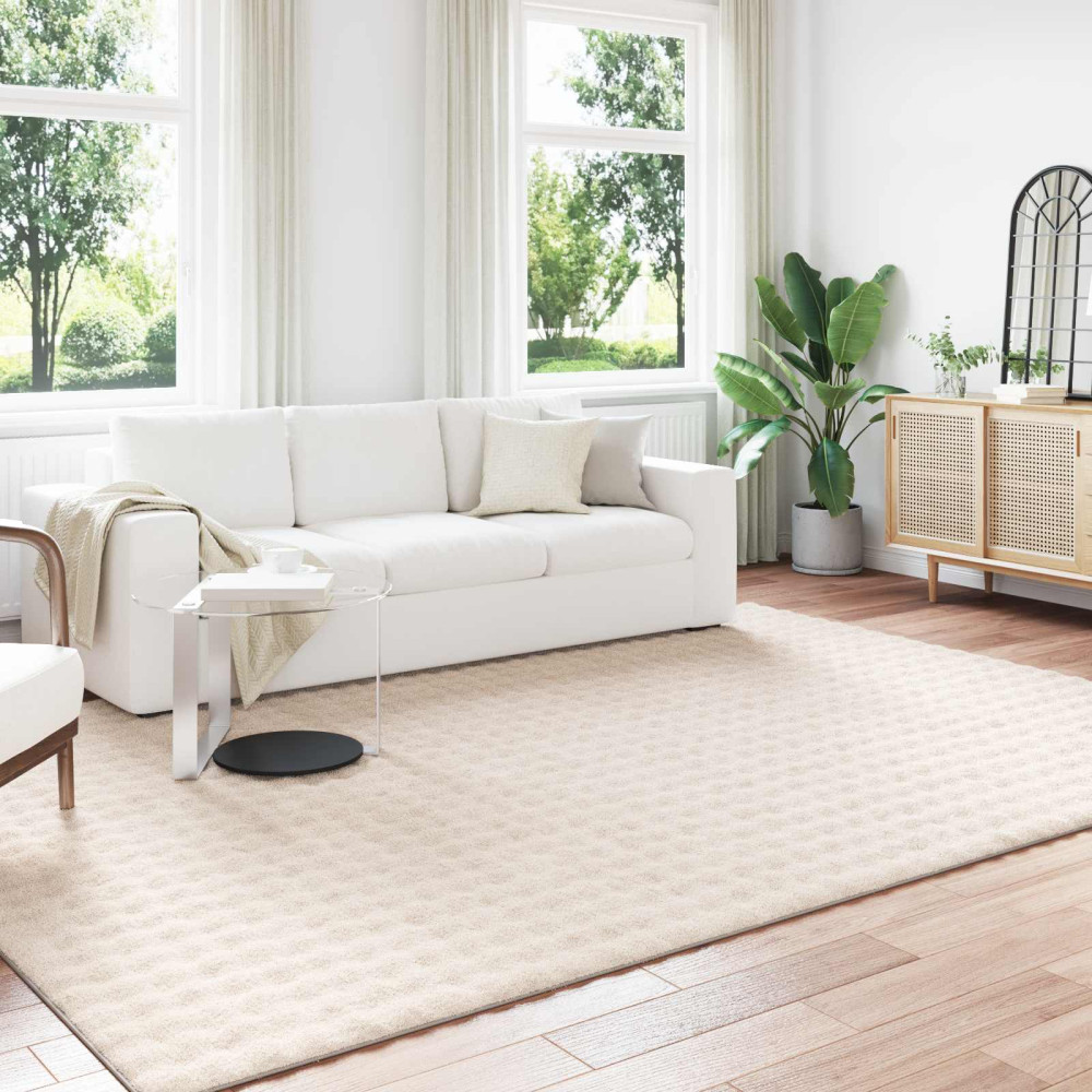 Produktbild för Områdesmattor Rektangulär SIROLO Beige 280 x 200 cm Polyester