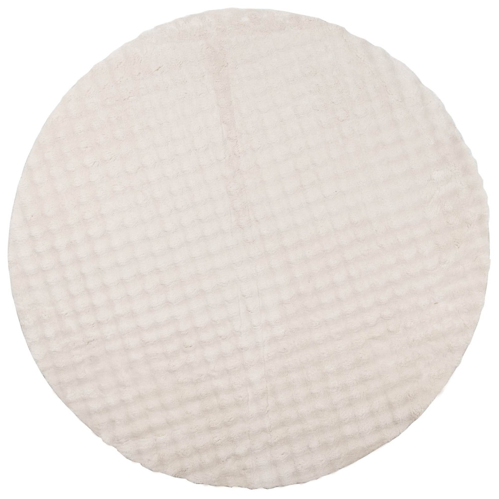 Produktbild för Områdesmattor Rund SIROLO Beige Ø 120 CM Polyester