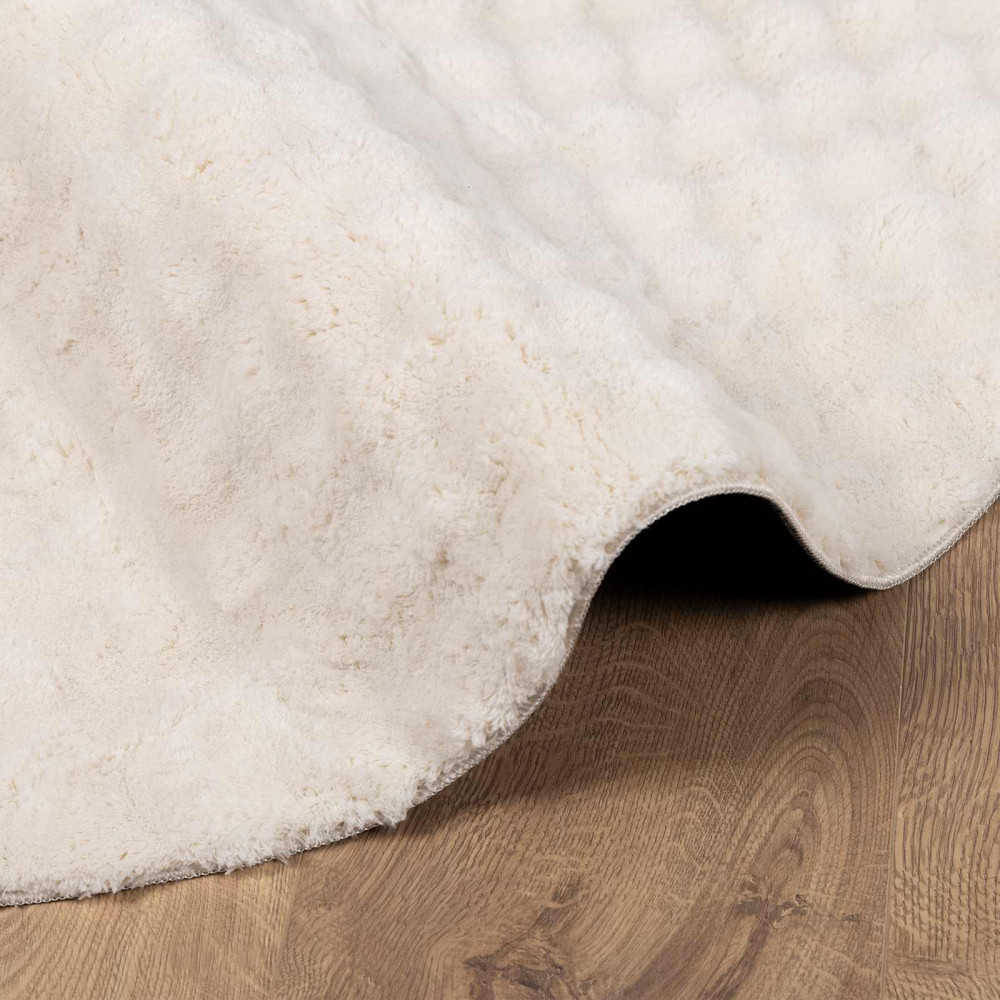 Produktbild för Områdesmattor Rund SIROLO Beige Ø 120 CM Polyester