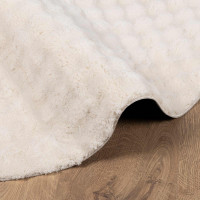 Produktbild för Områdesmattor Rund SIROLO Beige Ø 200 CM Polyester