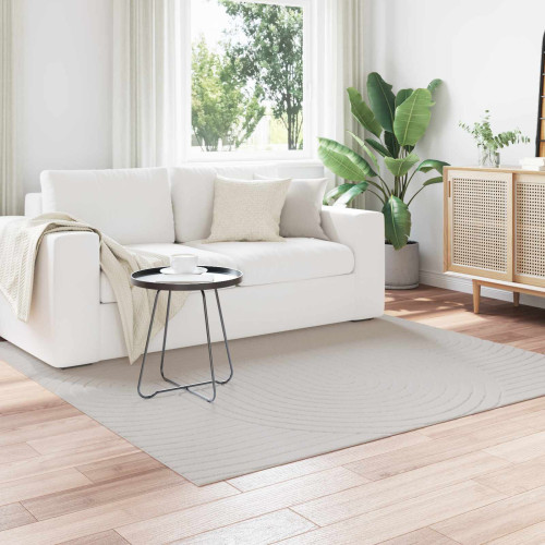 vidaXL Områdesmattor Rektangulär SIROLO Sand 280 x 200 cm Polyester