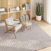 Produktbild för Områdesmattor Fyrkantig SIROLO Sand 200 x 200 cm Polyester