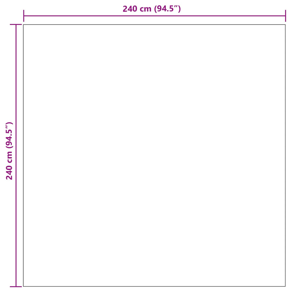 Produktbild för Områdesmattor Fyrkantig SIROLO Sand 240 x 240 cm Polyester