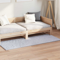 Produktbild för Områdesmattor Rektangulär SIROLO Grå 150 x 80 cm Polyester