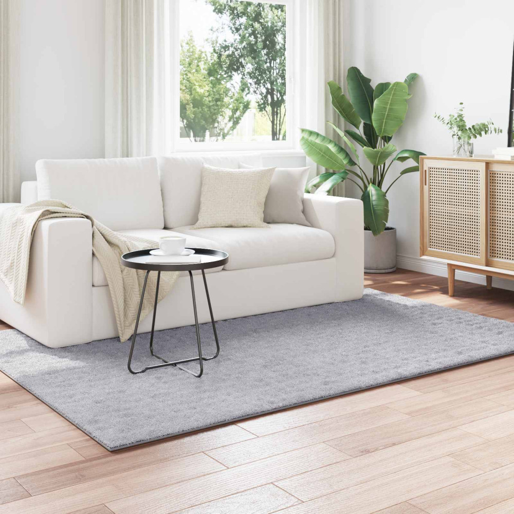 Produktbild för Områdesmattor Rektangulär SIROLO Grå 170 x 120 cm Polyester