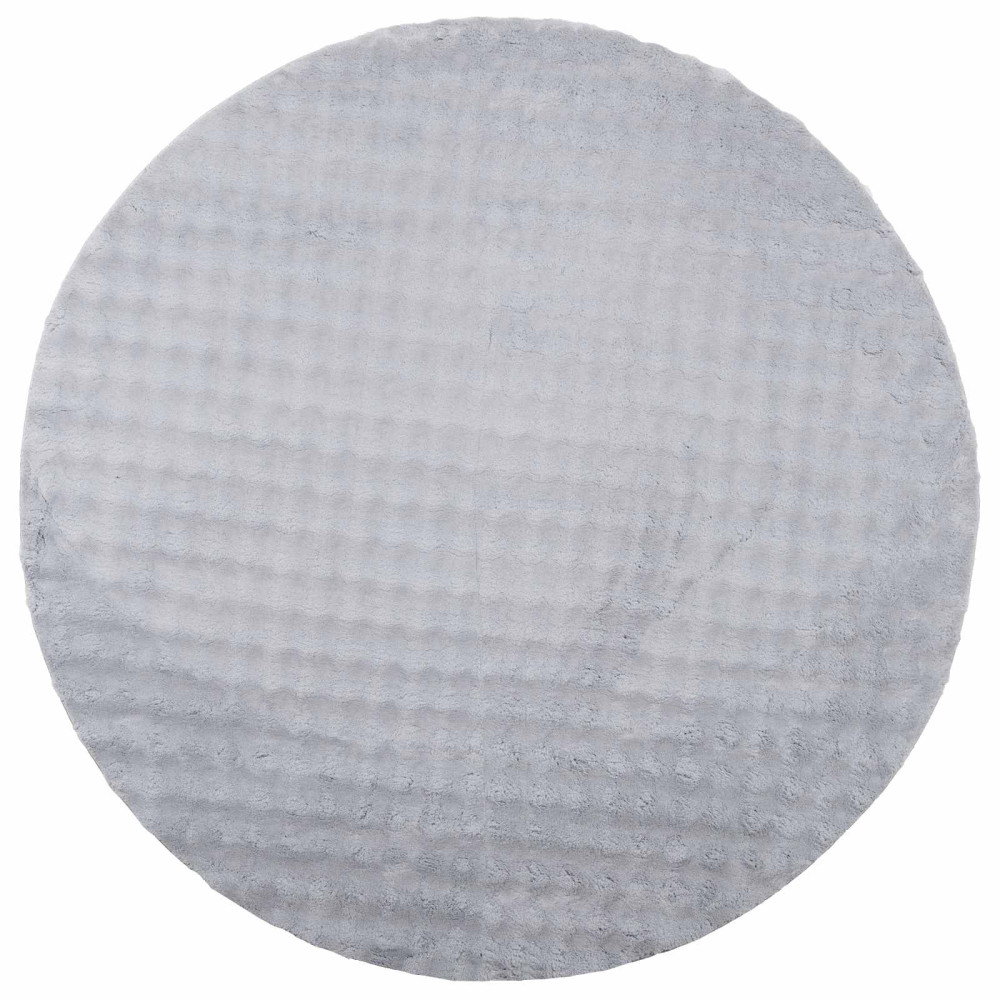Produktbild för Områdesmattor Rund SIROLO Grå Ø 200 CM Polyester