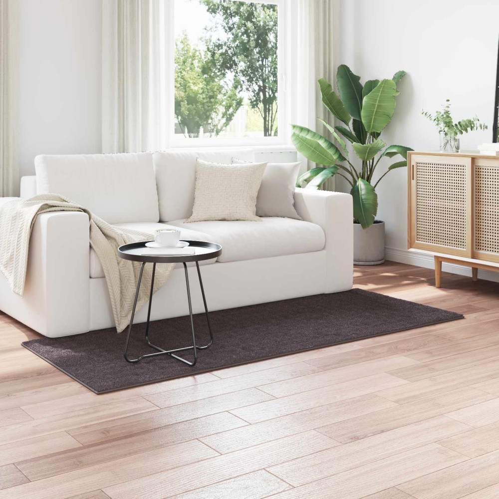 Produktbild för Områdesmattor Rektangulär SIROLO Antracit 200 x 80 cm Polyester