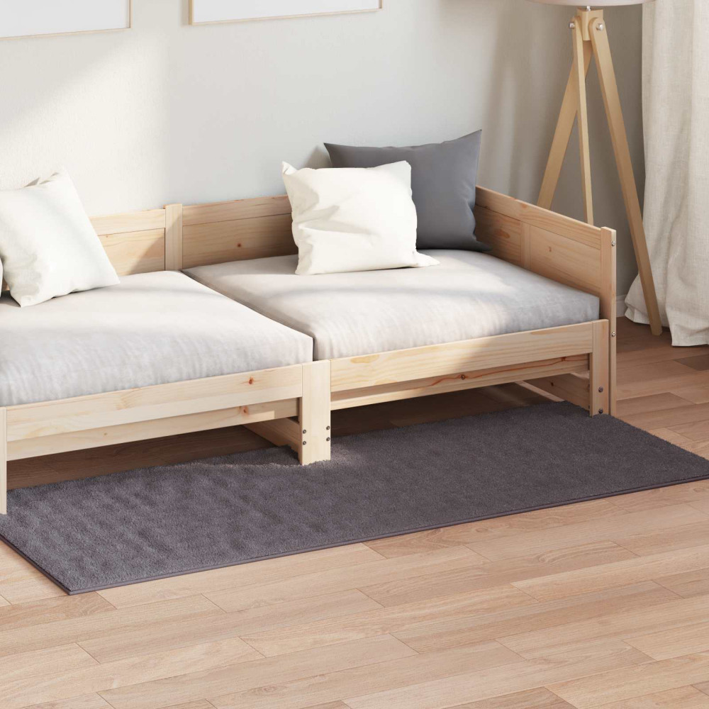 Produktbild för Områdesmattor Rektangulär SIROLO Antracit 200 x 80 cm Polyester