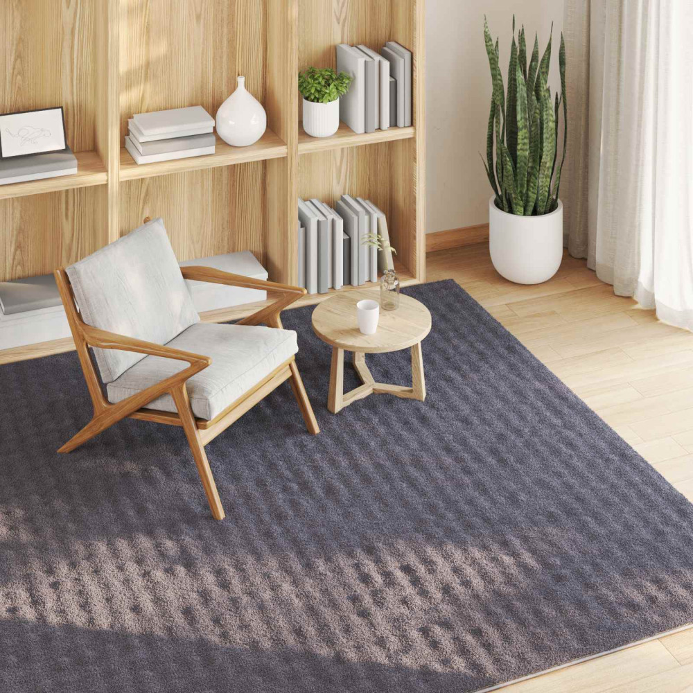 Produktbild för Områdesmattor Fyrkantig SIROLO Antracit 200 x 200 cm Polyester
