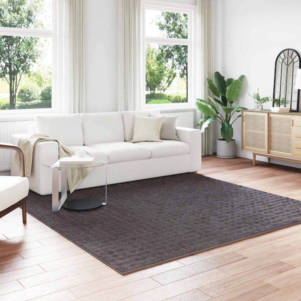 Produktbild för Områdesmattor Fyrkantig SIROLO Antracit 240 x 240 cm Polyester