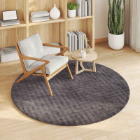 Produktbild för Områdesmattor Rund SIROLO Antracit Ø 200 CM Polyester