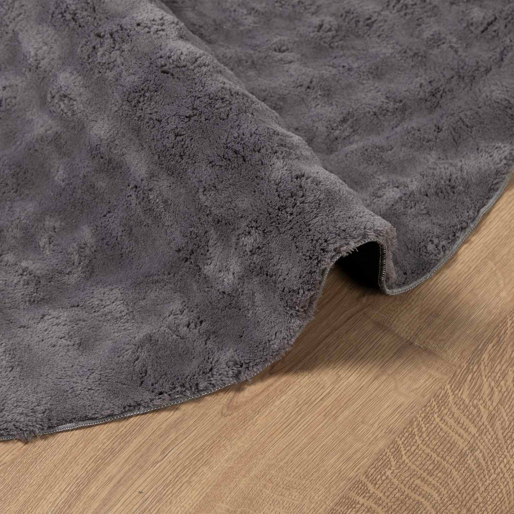 Produktbild för Områdesmattor Rund SIROLO Antracit Ø 200 CM Polyester