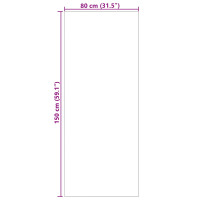 Produktbild för Områdesmattor Rektangulär GALATI Kräm 150 x 80 cm Polyester