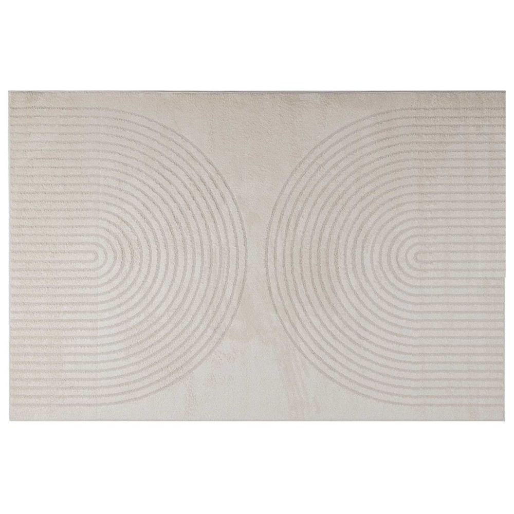 Produktbild för Områdesmattor Rektangulär GALATI Kräm 230 x 160 cm Polyester
