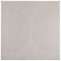 Produktbild för Områdesmattor Fyrkantig GALATI Kräm 200 x 200 cm Polyester