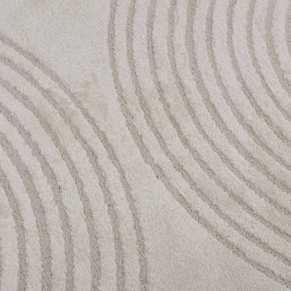 Produktbild för Områdesmattor Fyrkantig GALATI Kräm 200 x 200 cm Polyester