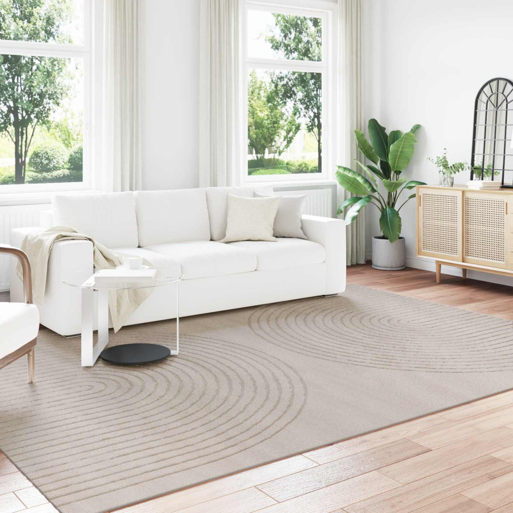 Produktbild för Områdesmattor Rektangulär GALATI Beige 280 x 200 cm Polyester