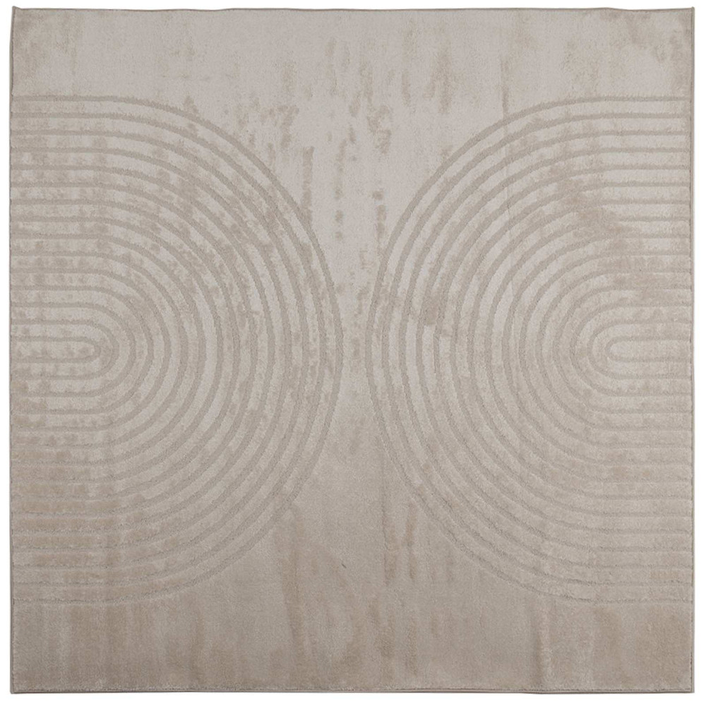 Produktbild för Områdesmattor Fyrkantig GALATI Beige 200 x 200 cm Polyester