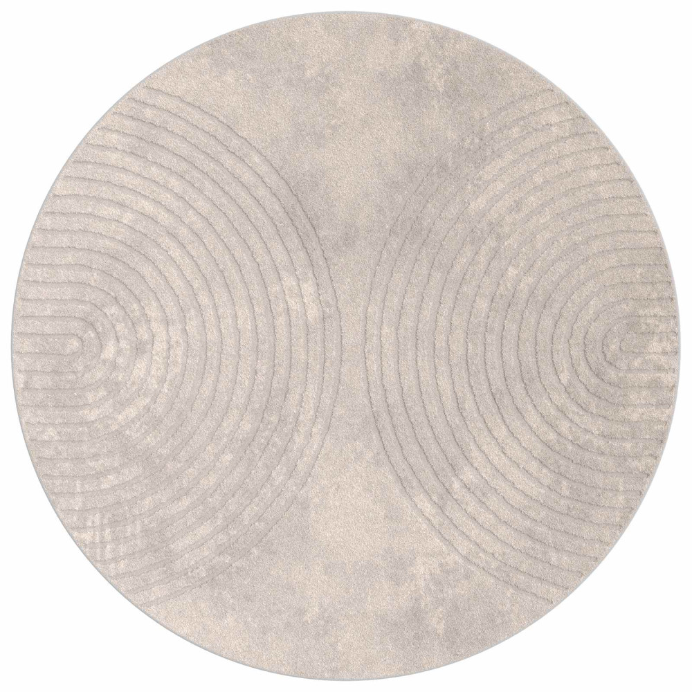 Produktbild för Områdesmattor Rund GALATI Beige Ø 160 CM Polyester