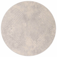 Produktbild för Områdesmattor Rund GALATI Beige Ø 160 CM Polyester