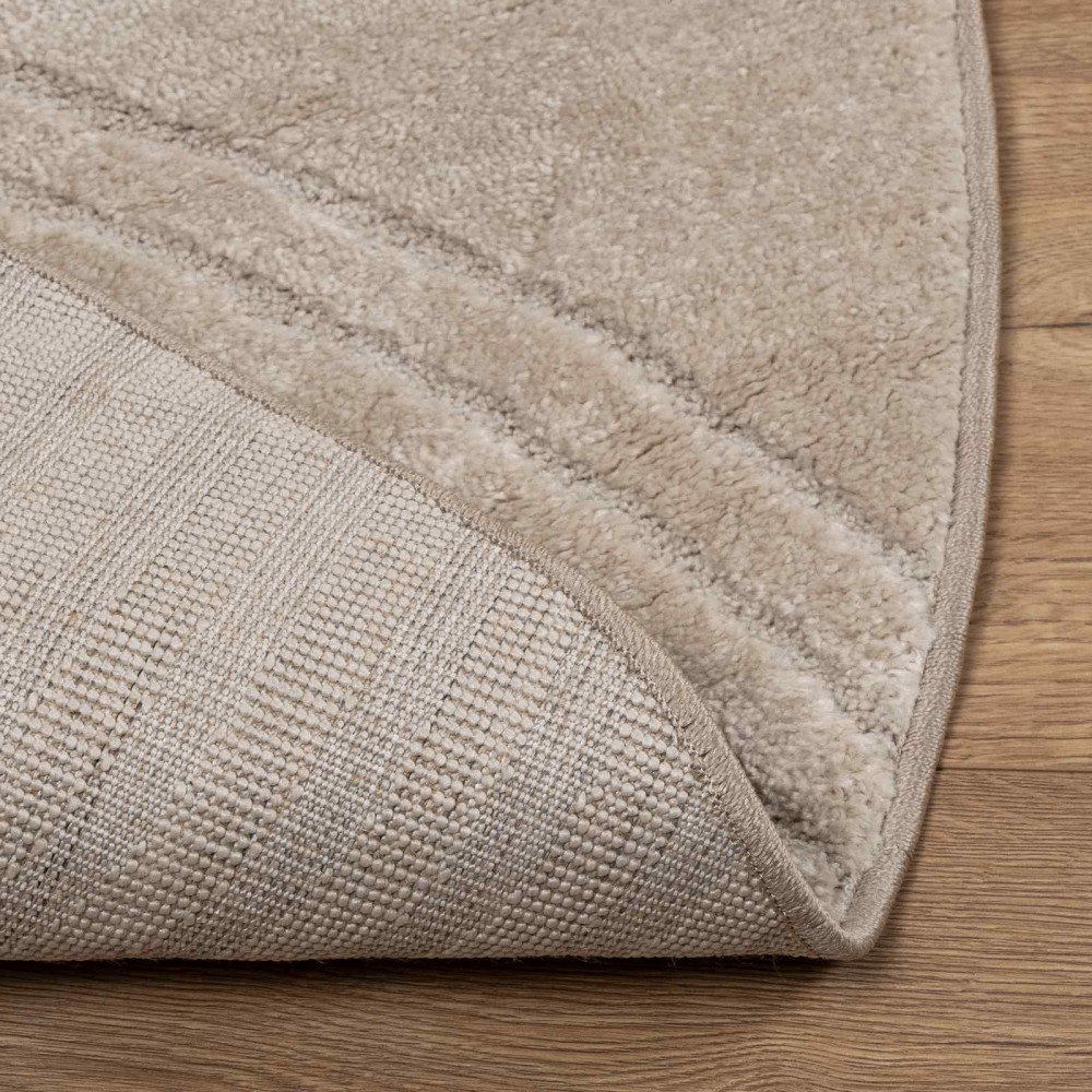 Produktbild för Områdesmattor Rund GALATI Beige Ø 160 CM Polyester