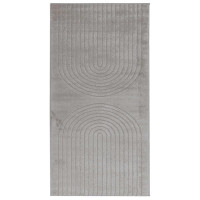 Produktbild för Områdesmattor Rektangulär GALATI Grå 150 x 80 cm Polyester