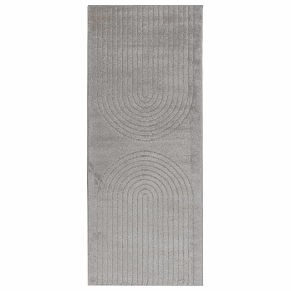 Produktbild för Områdesmattor Rektangulär GALATI Grå 200 x 80 cm Polyester