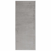 Produktbild för Områdesmattor Rektangulär GALATI Grå 200 x 80 cm Polyester