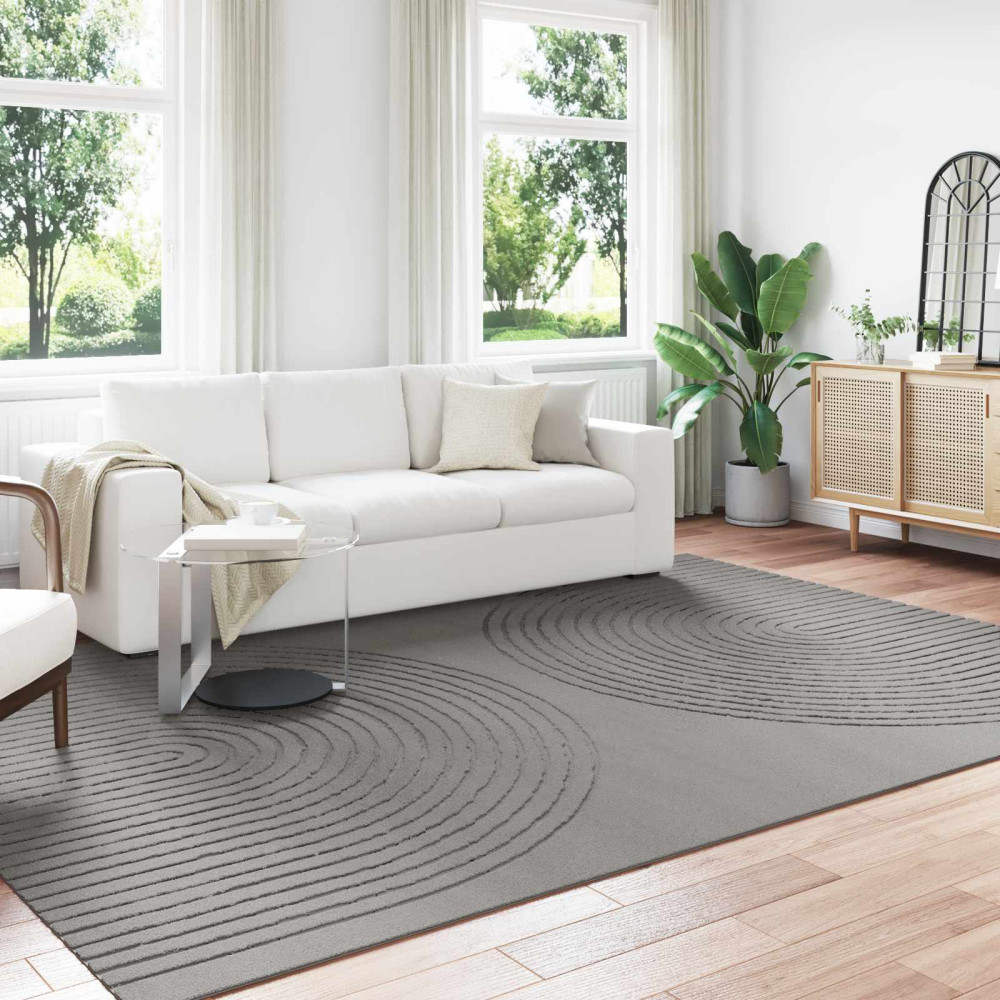 Produktbild för Områdesmattor Rektangulär GALATI Grå 340 x 240 cm Polyester