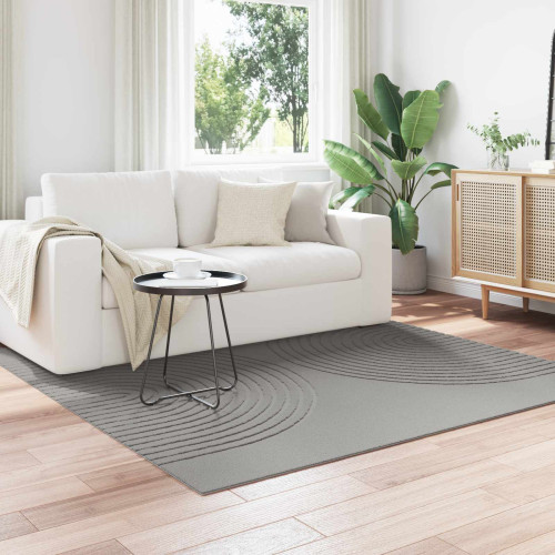 vidaXL Områdesmattor Fyrkantig GALATI Grå 120 x 120 cm Polyester - Mattor