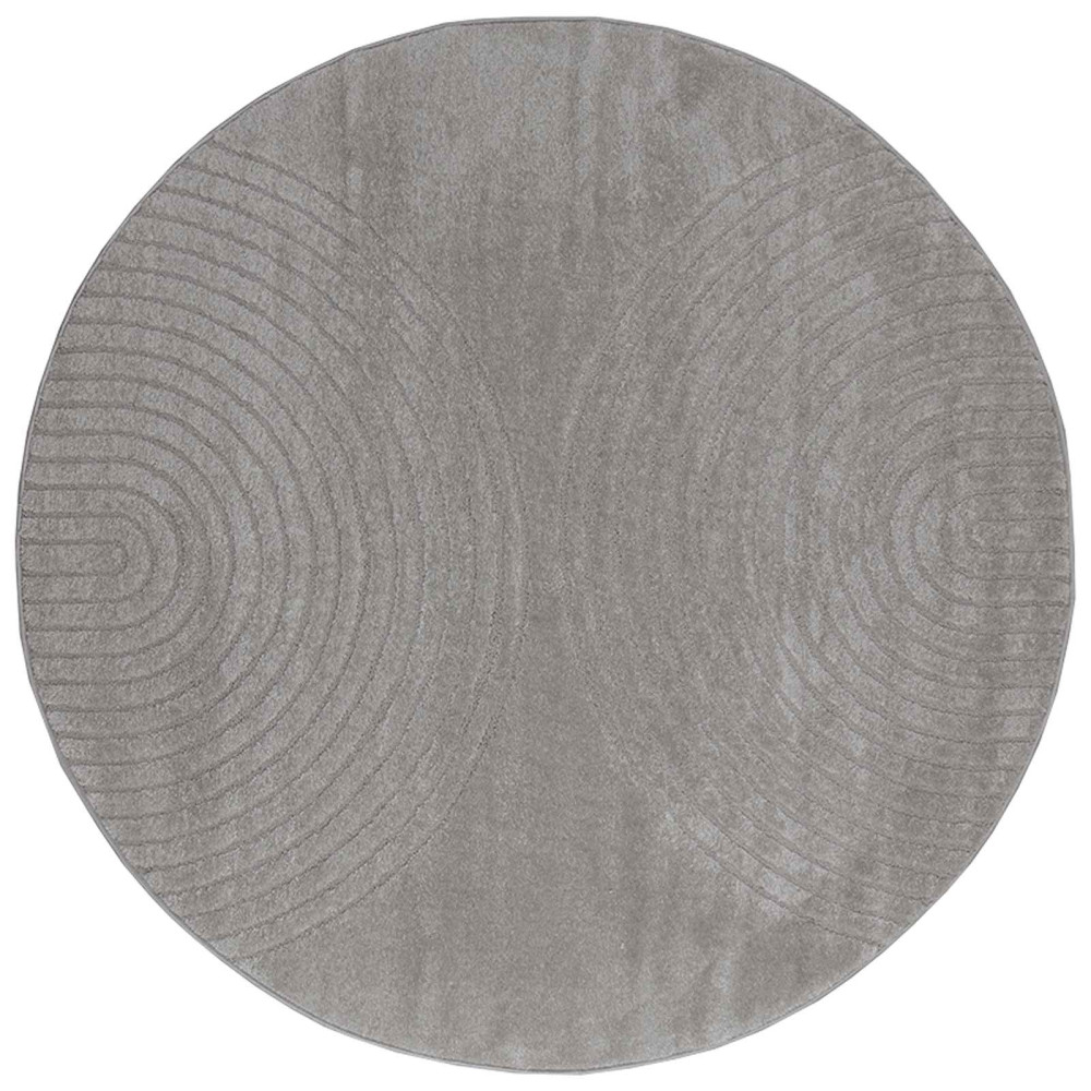 Produktbild för Områdesmattor Rund GALATI Grå Ø 160 CM Polyester