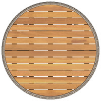 Produktbild för Middagsbord Grå och Akacia 70 x 70 x 73 cm Massivt Akaciaträ