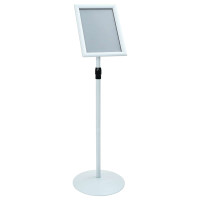 Produktbild för Pedestal affischställ Silver 33 x 33 x 126 cm PVC och stål