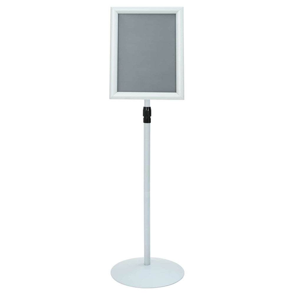 Produktbild för Pedestal affischställ Silver 33 x 33 x 126 cm PVC och stål