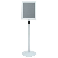 Produktbild för Pedestal affischställ Silver 33 x 33 x 126 cm PVC och stål