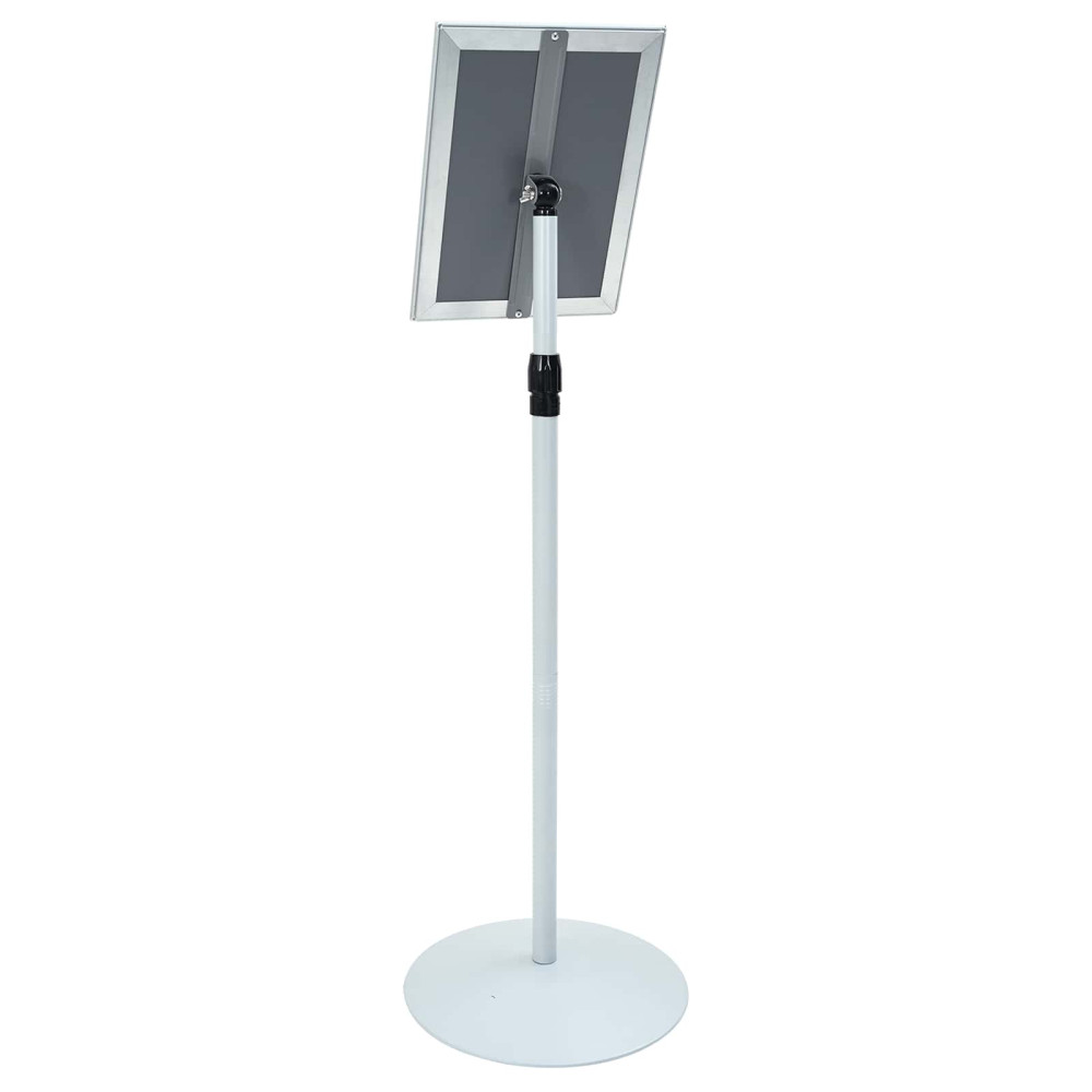 Produktbild för Pedestal affischställ Silver 33 x 33 x 126 cm PVC och stål