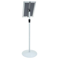 Produktbild för Pedestal affischställ Silver 33 x 33 x 126 cm PVC och stål