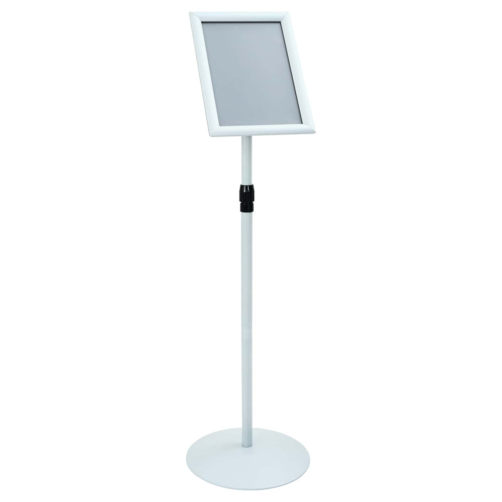 Produktbild för Pedestal affischställ Silver 33 x 33 x 123 cm PVC och stål