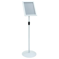 Produktbild för Pedestal affischställ Silver 33 x 33 x 123 cm PVC och stål