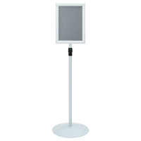 Produktbild för Pedestal affischställ Silver 33 x 33 x 123 cm PVC och stål
