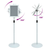 Produktbild för Pedestal affischställ Silver 33 x 33 x 123 cm PVC och stål