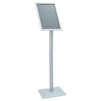 Produktbild för Pedestal affischställ Silver 32 x 27 x 119 cm Gjutjärn